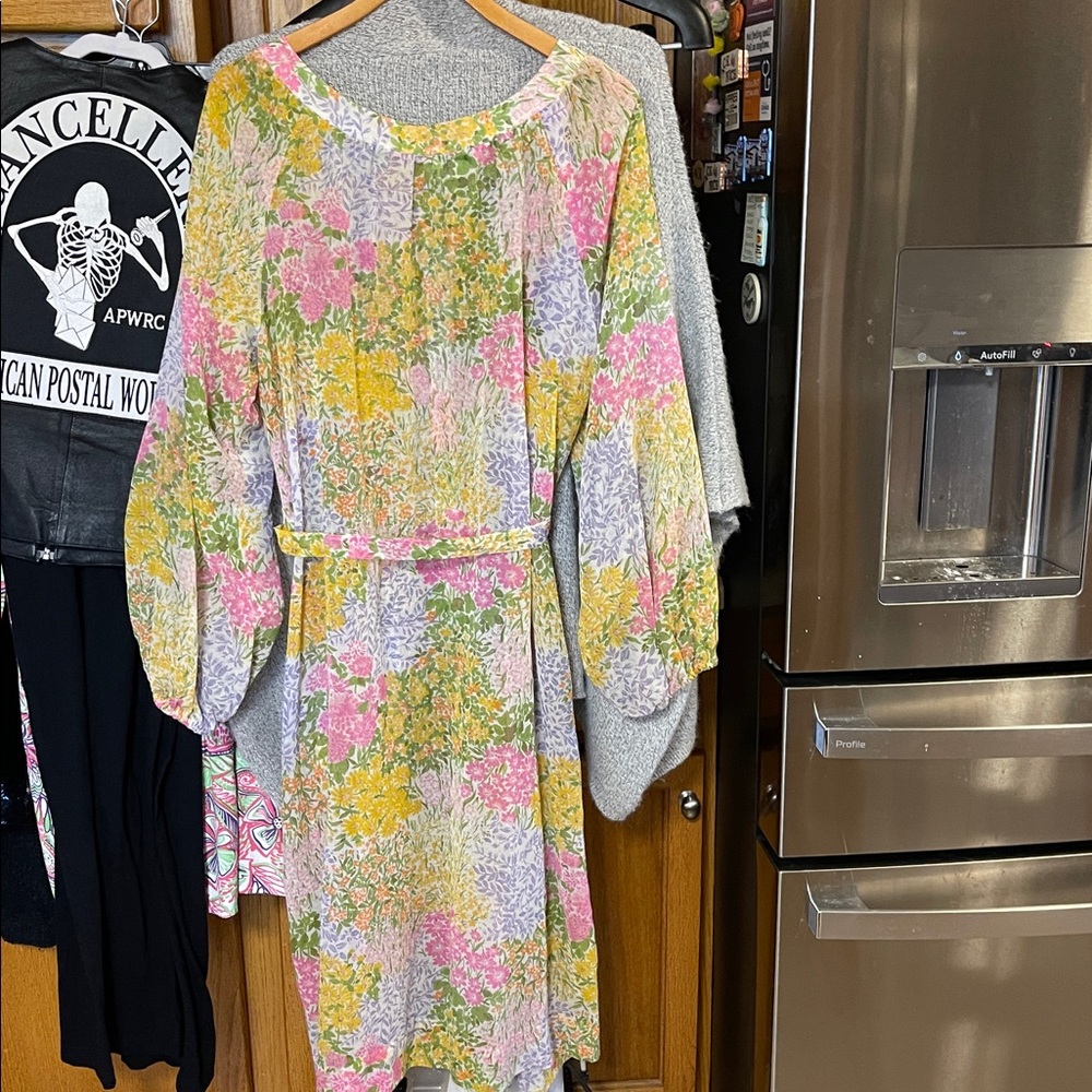 Vtg 70’s Jamison Boutique Floral House Dress Medium - Picture 7 of 9